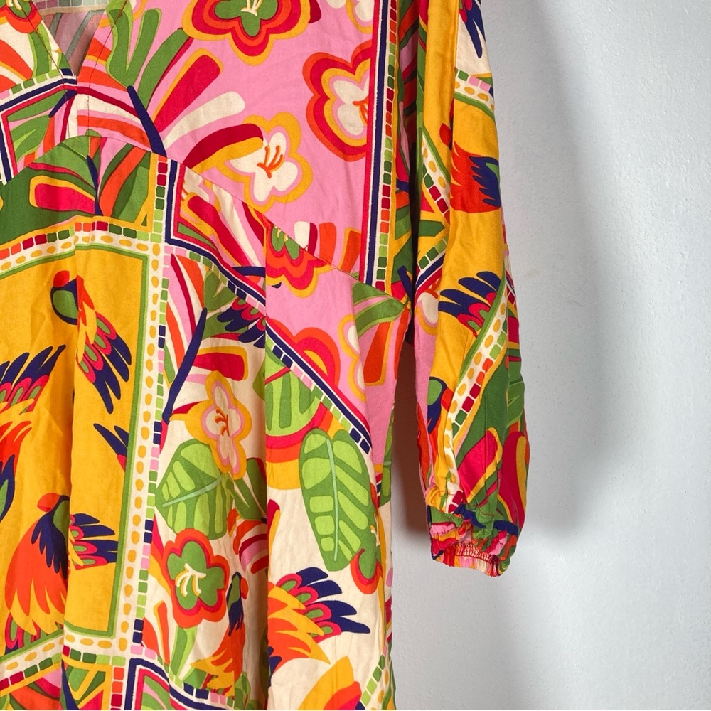 Label Of Love Anthropologie Calista Resort Mini Dress Cover Up V Neck Size small - Picture 14 of 16